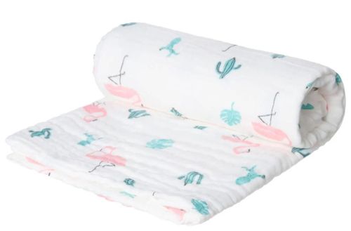 cumpără Set de perne si plapume Akuku A0686 Flamingos, paturica din muselina 110x105cm în Chișinău 