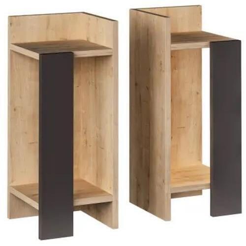 cumpără Noptieră Trendy Elos Stejar, Antracit, 25x60x27cm (GTR001491) în Chișinău 