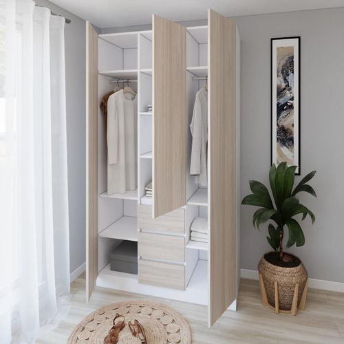cumpără Dulap Smartex (15887) N16 120cm Alb+St.Deschis în Chișinău 