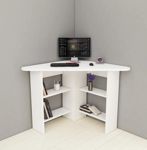 cumpără Masă de birou Trendy Corner, Alb, 80x74x80cm în Chișinău 