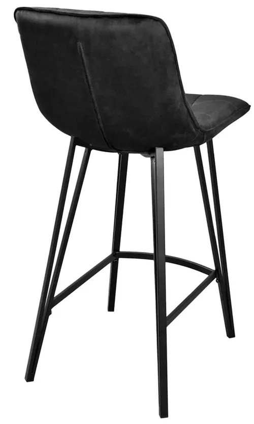 купить Барный стул Deco LAUS Catifea Black+Black Leg в Кишинёве 