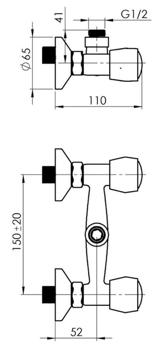 купить Смеситель для душа Rubineta GLOBO R-5/K в Кишинёве 