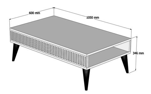 купить Журнальный столик Trendy Milano, Nuc, Negru 105x34x60cm в Кишинёве 