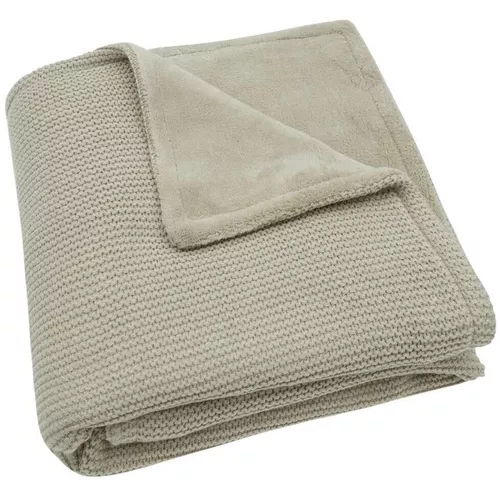 cumpără Lenjerie de pat pentru copii Jollein 517-511-67054 Paturica Basic Knit Olive Green/Fleece, 75x100cm în Chișinău 
