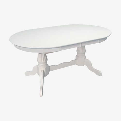 купить Комплект стол и стулья Evelin di Costacurta стол HV-33V White + 6 стульев YTC-055Wh UF885-03 Light beige в Кишинёве 