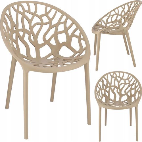 купить Стул Jumi CM-102569 Scaun terasa ALBERO din plastic, Bej в Кишинёве 