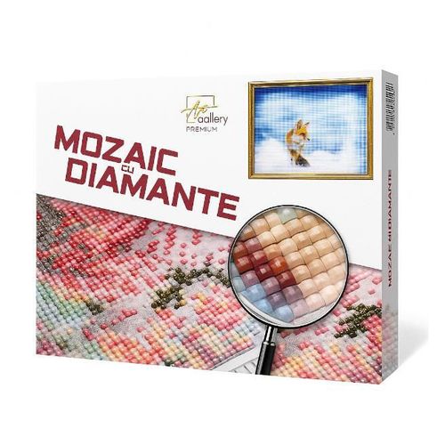 купить Картина по номерам Art Gallery GA79398 Mozaic cu diamante 40x50cm Vulpe iarna в Кишинёве 