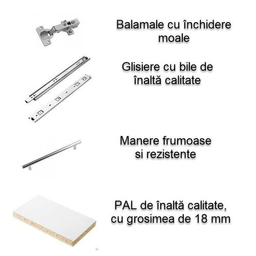 cumpără Mobilă pentru bucatarie Smartex (30024) K1 240cm Stejar Deschis în Chișinău 