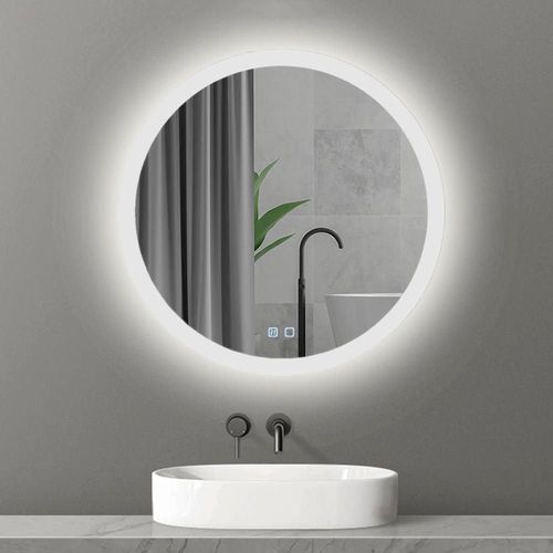 купить Зеркало для ванной Bayro Gama круглое 900x900 LED touch c подогревом в Кишинёве 