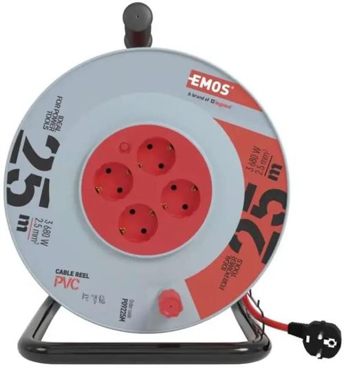 купить Удлинитель электрический Emos P09225M 25m 4 гнезда 3x2.5mm2 (на катушке) в Кишинёве 