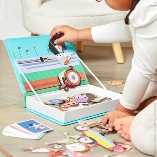 купить Настольная игра Janod J02596 Magnetic book Sports 65pcs в Кишинёве 