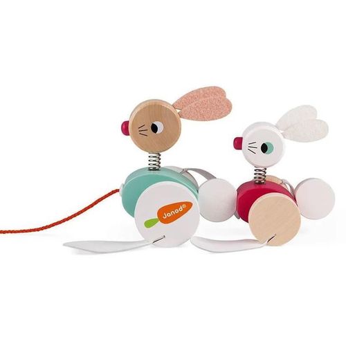 купить Игрушка каталка Janod J08207 Jucarie de tras Iepurasi в Кишинёве 