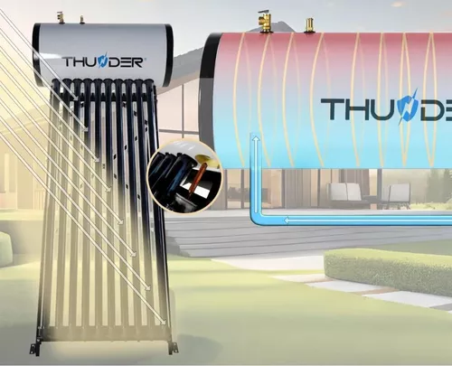 cumpără Panou cu tuburi vidate Thunder KSC-100L-BLACK Panou solar presurizat cu rezervor în Chișinău 