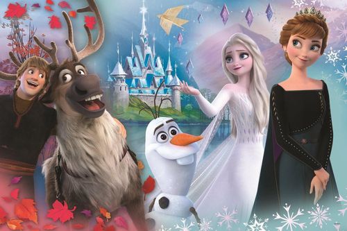 купить Головоломка Trefl 50017 Puzzles - 104 XL - The world of Anna and Elsa is fun / Disney Frozen в Кишинёве 