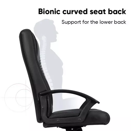 cumpără Fotoliu de birou Deli 4514 эко кожа, черное în Chișinău 