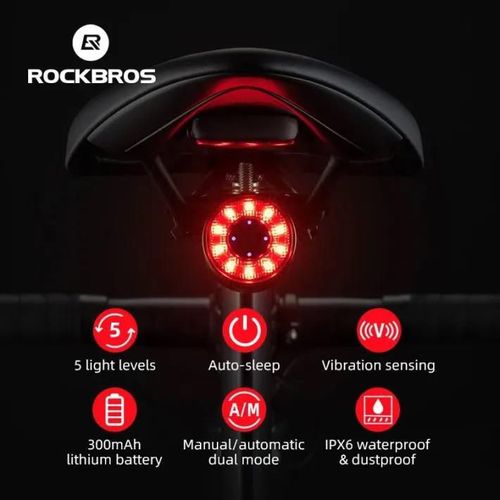 купить Аксессуар для велосипеда Rockbros Q1MAX Lanterna spate pentru bicicleta Q1 в Кишинёве 