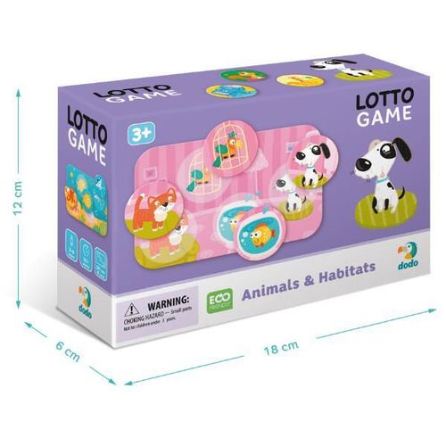 cumpără Joc educativ de masă Dodo 300196 Lotto Game, Animalele și habitatele lor în Chișinău 