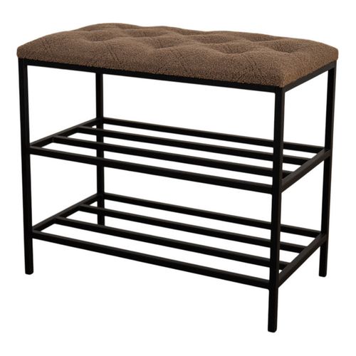 cumpără Raft pentru încălțăminte Nex Home Pantofar 3 nivele Teddy, metal, max.150kg, 80x32x52cm, 52 Maro în Chișinău 