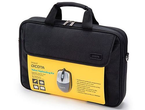 cumpără Dicota D30805-V1 Value Toploading Kit 15.6" (Universal Case + USB mouse) Notebook Case 15.6", black (geanta laptop/сумка для ноутбука) în Chișinău 