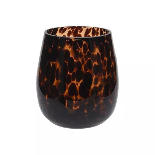 cumpără Decor H&S 48220 Ваза Тюльпан 15x13cm Brown Dots în Chișinău 