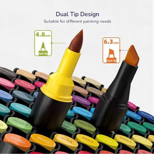 cumpără Set de creație Mideer MD4243 Set markere pe bază de ulei cu 2 capete, 80 de culori în Chișinău 