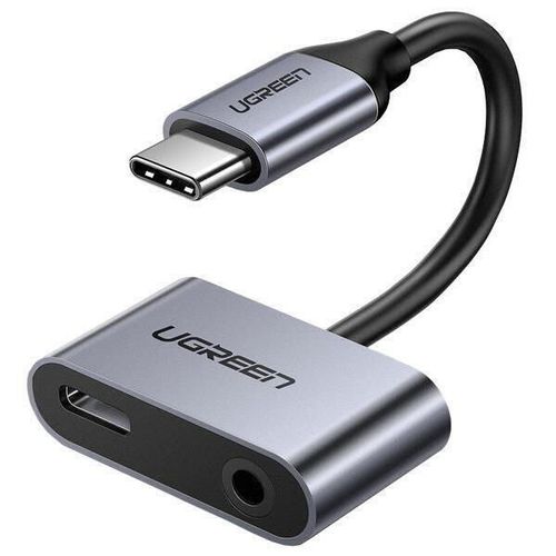 cumpără Adaptor de rețea USB Ugreen 50596 / Type-C to PD+3.5mm,CM193, Silver în Chișinău 