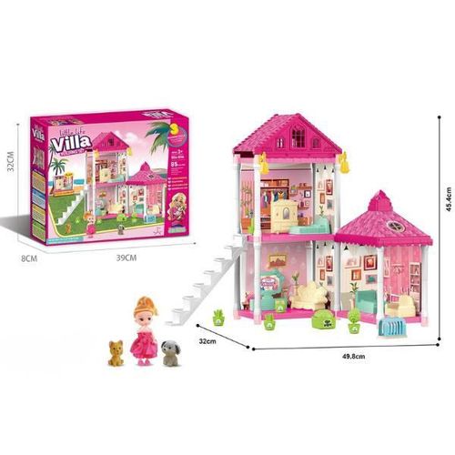 купить Домик для кукол Essa 556-101A Vila Mică + accesorii, 85elem в Кишинёве 