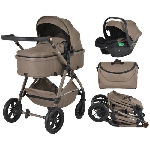 cumpără Сărucior pentru copii Moni Lara Beige, 3in1 transformabil în Chișinău 