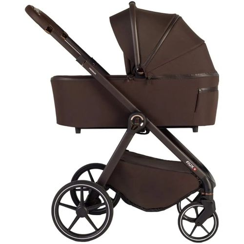 купить Детская коляска DadaPrams Carucior 2in1 Flux Chocolate (Premium) + Adaptoare в Кишинёве 