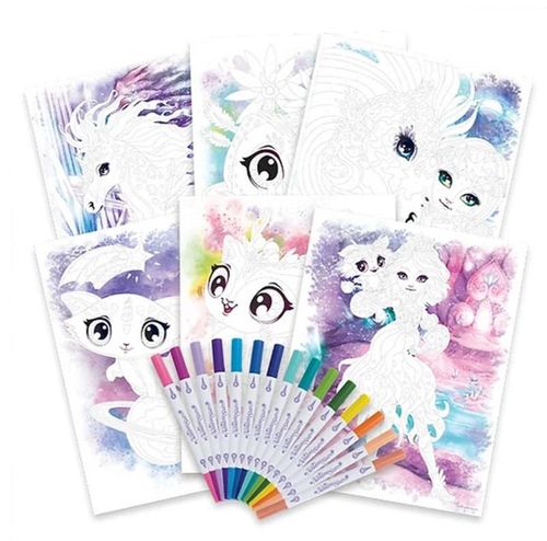 cumpără Set de creație Nebulous Stars 11381 Book Set, coloreaza dupa numar (6buc) în Chișinău 