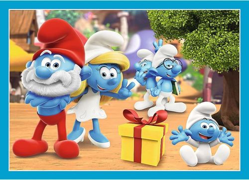 купить Головоломка Trefl 34656 Puzzles 4in1 Smurf Village, The Smurfs в Кишинёве 