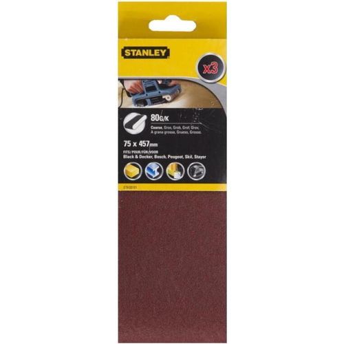 cumpără Set de tubulare, bite, duze Stanley STA33101 Banda abraziva 75x457mm 80 în Chișinău 