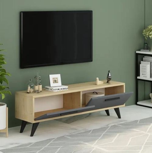 купить Тумба напольная для TV Trendy Melisa Safir, Antracit (GTR000358) в Кишинёве 