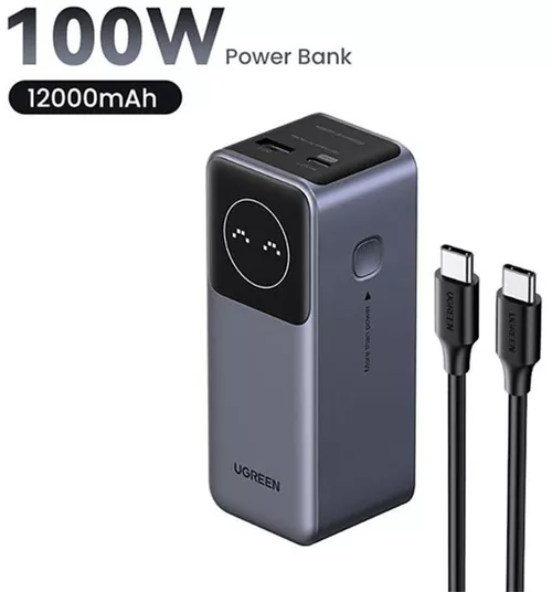 купить Аккумулятор внешний USB (Powerbank) Ugreen 35526B Nexode Flight Approved 12000mAh, Grey в Кишинёве 