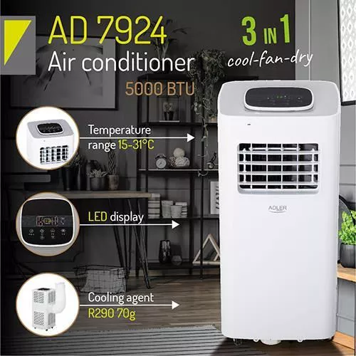 cumpără Aparat aer condiționat mobil Adler AD 7924 White în Chișinău 