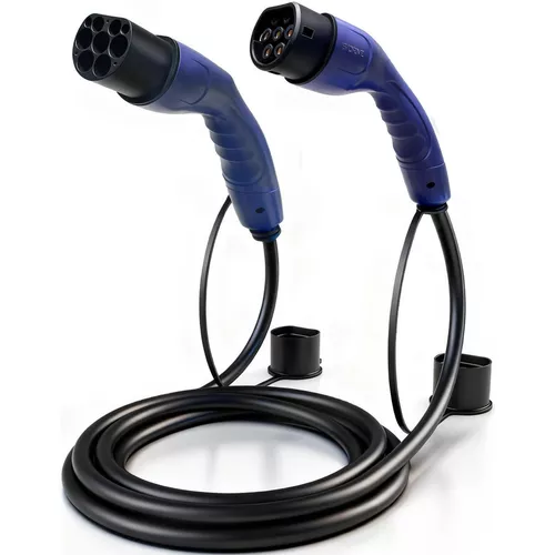 cumpără Stație de încărcare EvDrive EV-T2-T2-11KW, Cablu (cu fișe) pentru încărcător Type 2 - Type 2, 11 kW, 32A, 400V (Trifazat) în Chișinău 