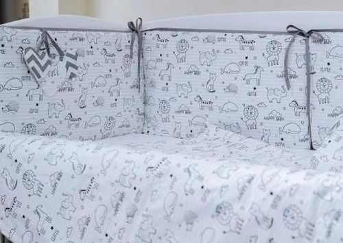 купить Детское постельное белье PernaMea Set lenjerie 8 piese HappyBaby Albastru (PM.101007/1) в Кишинёве 