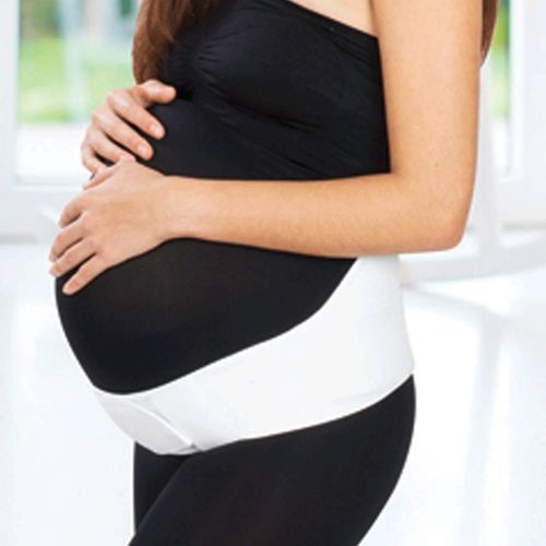 Centura abdominala pentru sustinere prenatala BabyJem White L 