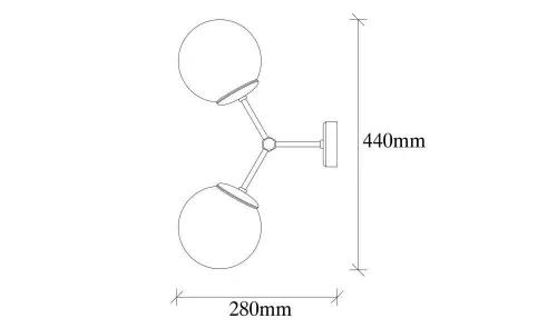 cumpără Candelabru de perete Trendy Damar-6342, 44x28x15cm în Chișinău 
