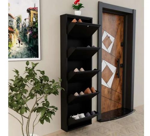 купить Полка для обуви Trendy Locking 5 Piece Metal-Black, 50x169x15cm в Кишинёве 