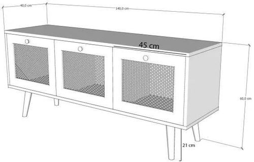 купить Тумба напольная для TV Trendy Likya-140, 140x60x40cm (GTR000248) в Кишинёве 