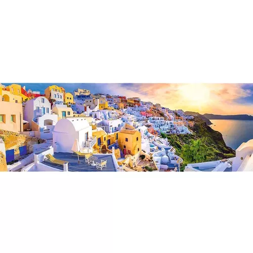 купить Головоломка Trefl 290547 Puzzle 1000 PanoramaSantorini, Greece в Кишинёве 