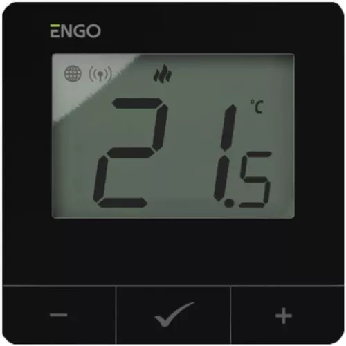 купить Термостат ENGO Controls E25-BATB prin internet ZigBee/Wireless cu baterie, black в Кишинёве 
