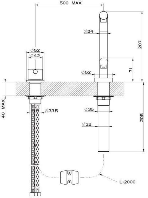 купить Смеситель кухонный Gessi 50109-149 Suggiu Finox Brushed Nickel в Кишинёве 