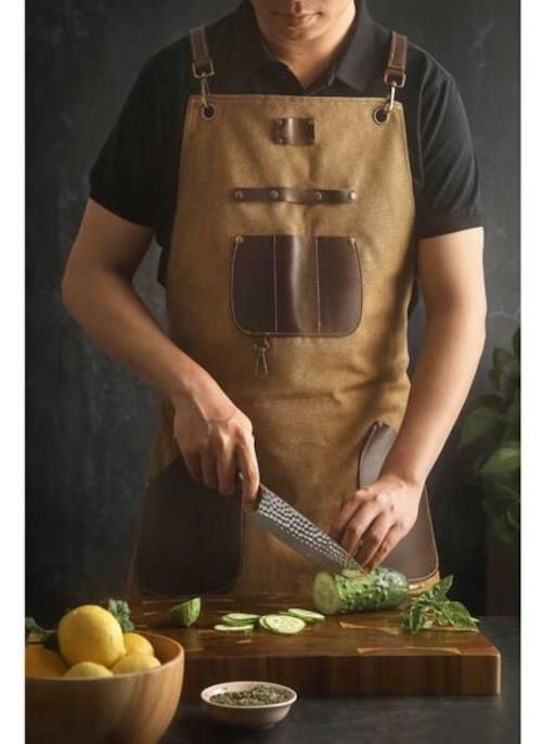 купить Аксессуар для кухни Takumi Sort din piele Kitchen Apron Brown в Кишинёве 