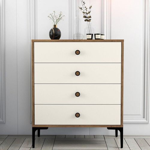 купить Комод Trendy Lizbon 540-Nuc, Crem 76x90x40cm (GTR001660) в Кишинёве 