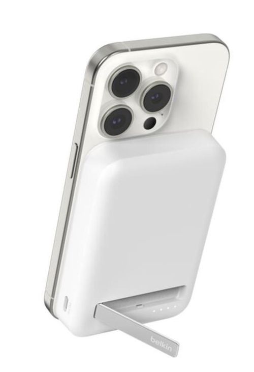 cumpără Acumulator extern USB (Powerbank) Belkin BPD007BTWH 8k Qi2 MagSafe Compatible Powerbank with Kickstand, White în Chișinău 