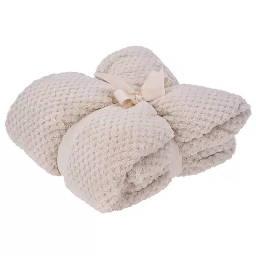 cumpără Textile de casă H&S 49553 Patura 130x170сm, fleece, bej în Chișinău 