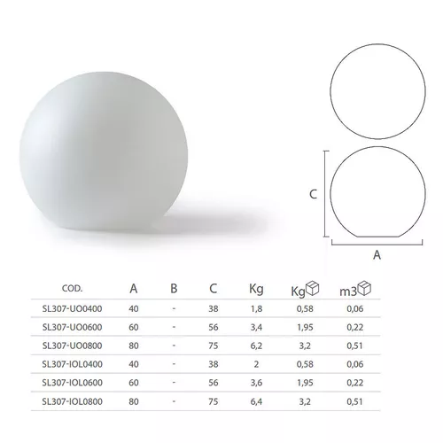 cumpără Sfera decorativa luminoasa LYXO SPHERE RGBW d80 cm with batteries Rgbw led kit SL307-UO0800 (Sfera decorativa luminoasa RGBW de exterior cu iluminare RGBW) în Chișinău 