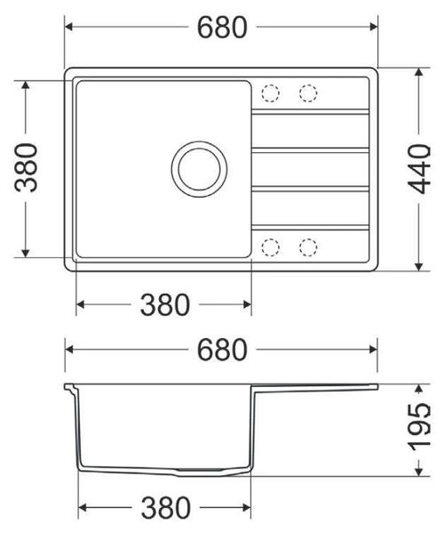 купить Мойка кухонная Milo Metro MET.C.1DKO.BU-A в Кишинёве 